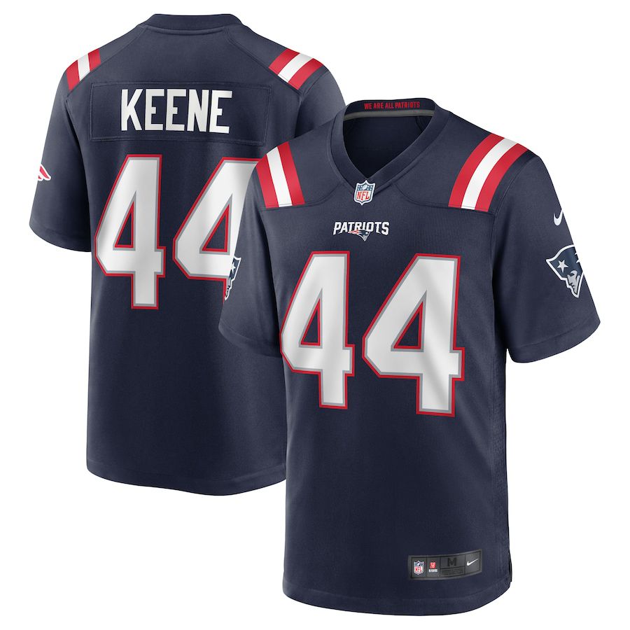 Men New England Patriots #44 Dalton Keene Nike Navy Team Game NFL Jersey->new england patriots->NFL Jersey